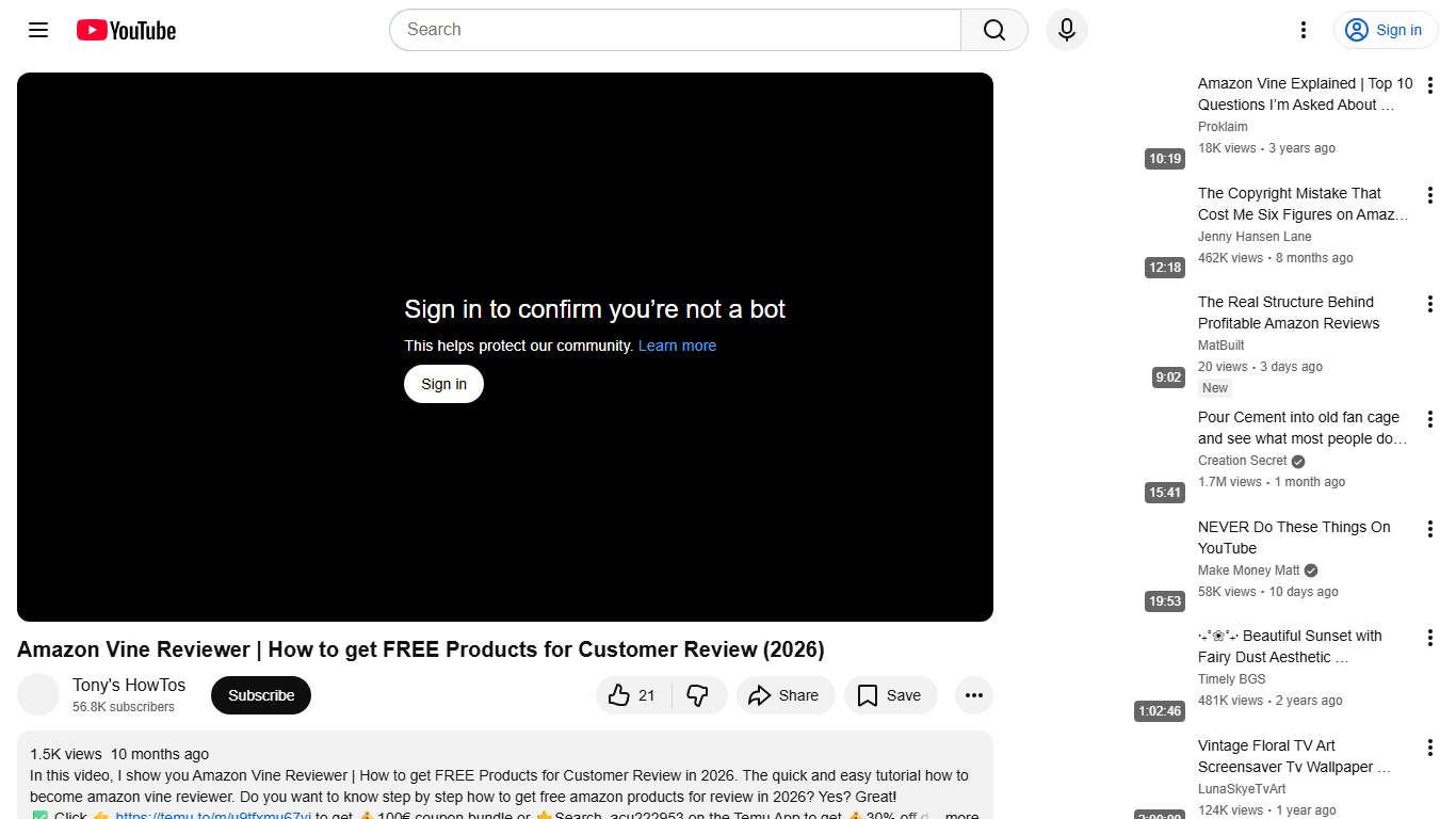 Amazon Vine Reviewer How to get FREE Products for Customer Review (2026) - YouTube